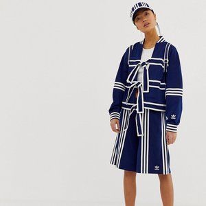 Adidas Originals By Ji Won Choi - unisex Blue striped track jacket size S